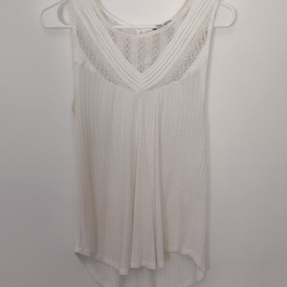 Lucky Brand Knit Crochet Tank Top